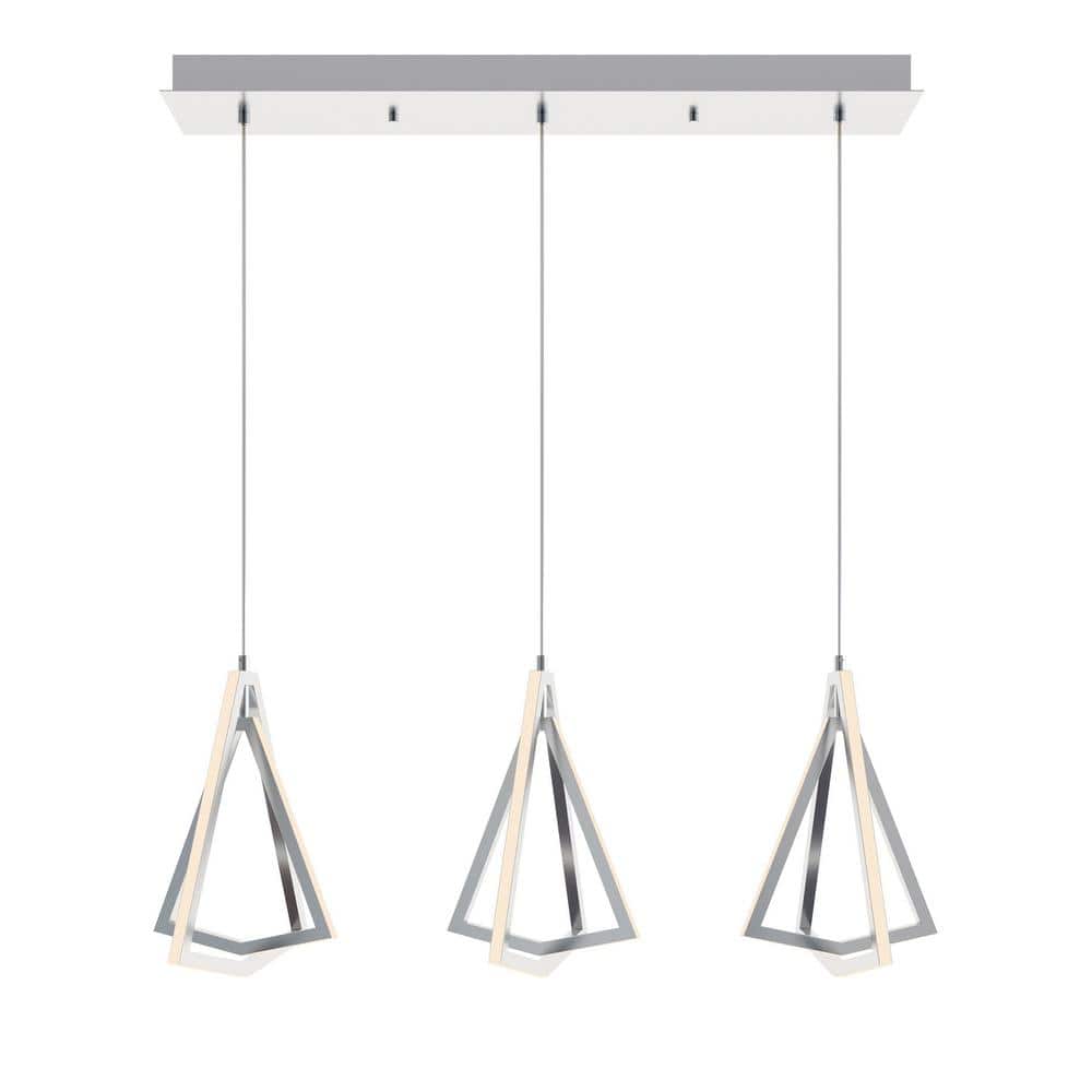 Gianna Satin Nickel 36" Aluminum LED Pendant Light