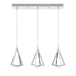 Gianna Integrated LED Satin Nickel, Frosted Pendant