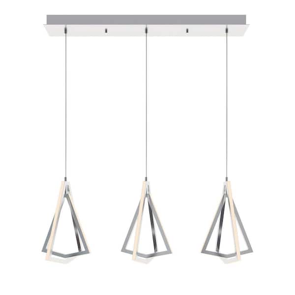 AFX Gianna Integrated LED Satin Nickel, Frosted Pendant