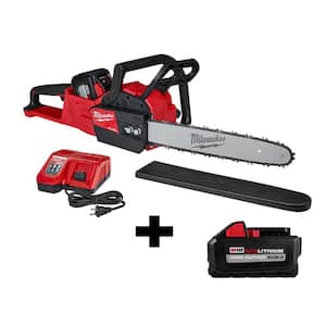 M18 FUEL 16 in. 18-Volt Lithium-Ion Battery Brushless Cordless Chainsaw Kit with 12Ah & 8Ah Batteries