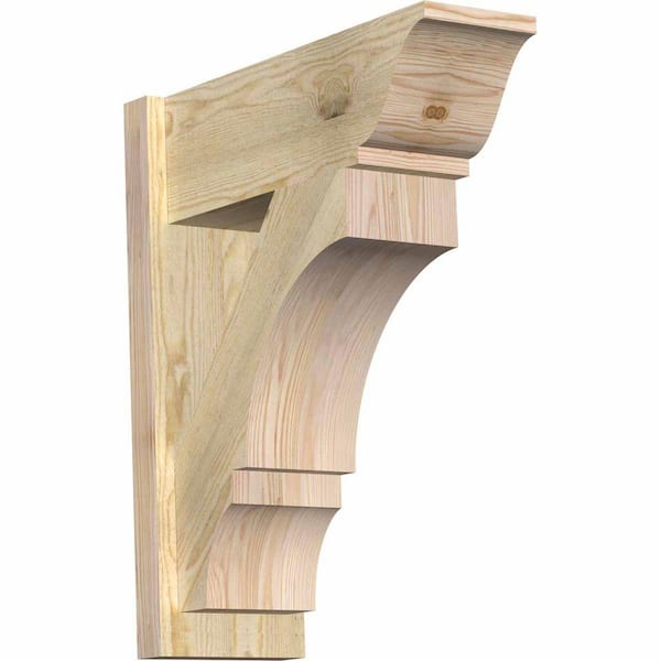 Ekena Millwork 8 in. x 26 in. x 22 in. Douglas Fir Balboa Traditional Rough Sawn Outlooker