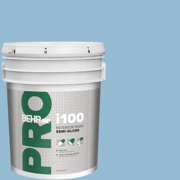 5 gal. #M500-3 Blue Chalk Semi-Gloss Interior Paint