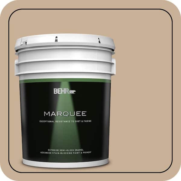 BEHR MARQUEE 5 gal. #MQ2-46 Basswood Semi-Gloss Enamel Exterior Paint & Primer