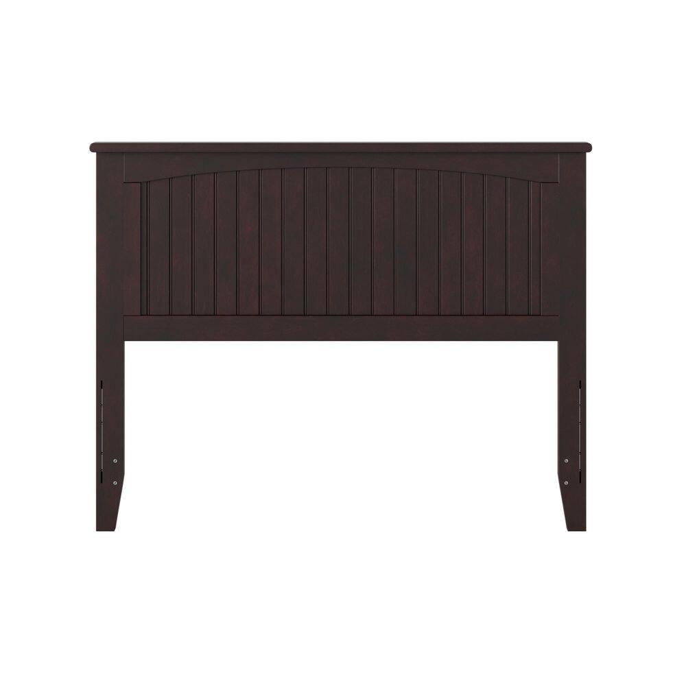 Espresso Full Wood Headboard with Attachable Charger