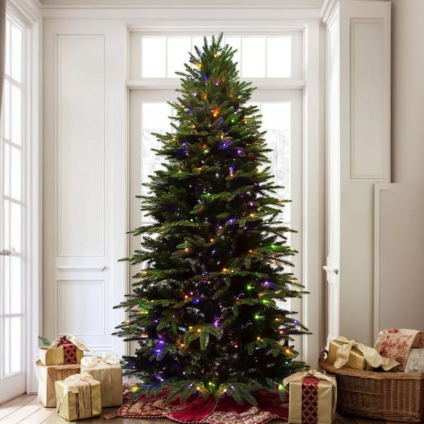 6 ft. Feel Real Downswept Douglas Fir Hinged Artificial Christmas Tree with 250 Clear Lights