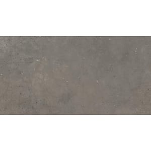 Network Taupe 11.69 in. x 23.46 in. Matte Porcelain Concrete Look Floor and Wall Tile (11.43 sq. ft./Case)