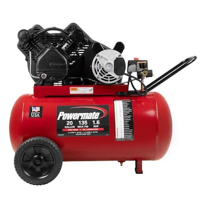 135 psig Portable 20 gal Tank Capacity Not Oilless Number of Stages: 1 115/2 Electric Motor Aluminum 2 hp Horizontal CP COMPRESSORS 8090254197-1 Stage Electric Air Compressor 