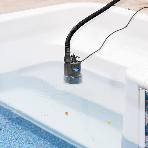 Black + Decker 350 GPH 0.25 HP Automatic Submersible Swimming Pool Cover  Pump