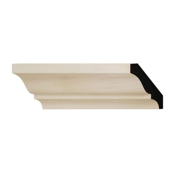 Ekena Millwork WM52 1.63 in. D x 2.25 in. W x 6 in. L Wood (Poplar) Crown Moulding Sample