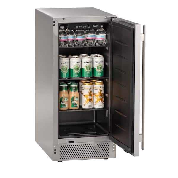15 in. 2.9 cu ft. Mini-Refrigerator in Stainless Steel Solid Door