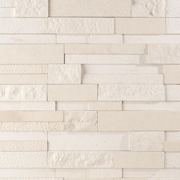 Ivy Hill Tile Cliffstone Beige Ledger Panel 7.87 in. x 23.62 in. 10mm Natural Limestone Mesh-Mounted Mosaic Tile (1.29 sq. ft.)