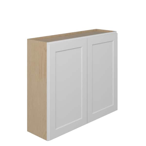 Norfolk Assembled 18 in. W x 42 in. H x 12 in. D Plywood Wall Cabinet in Painted White