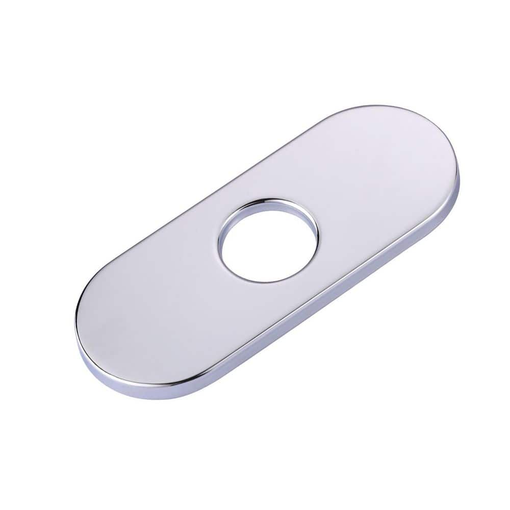 6.3 in. x 2.44 in. x 0.7 in. Stainless Steel Kitchen Sink Faucet Hole Cover Deck Plate in Polished Chrome (1 Pack） price history on PriceWatchPro