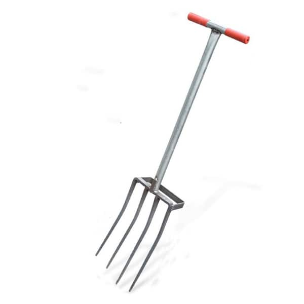 Mr. Garden 39 in. 4-Tine Garden Fork Steel Digging Fork Pitch Fork ...