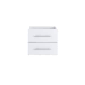 Napa 24 in. W x 22 in. D x 21 in. H Single Sink Bath Vanity Cabinet without Top in Glossy White, Wall Mounted