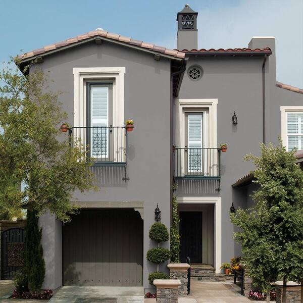 BEHR - 1 gal. #PPU26-07 Smokey Wings Satin Interior/Exterior Masonry, Stucco and Brick Paint