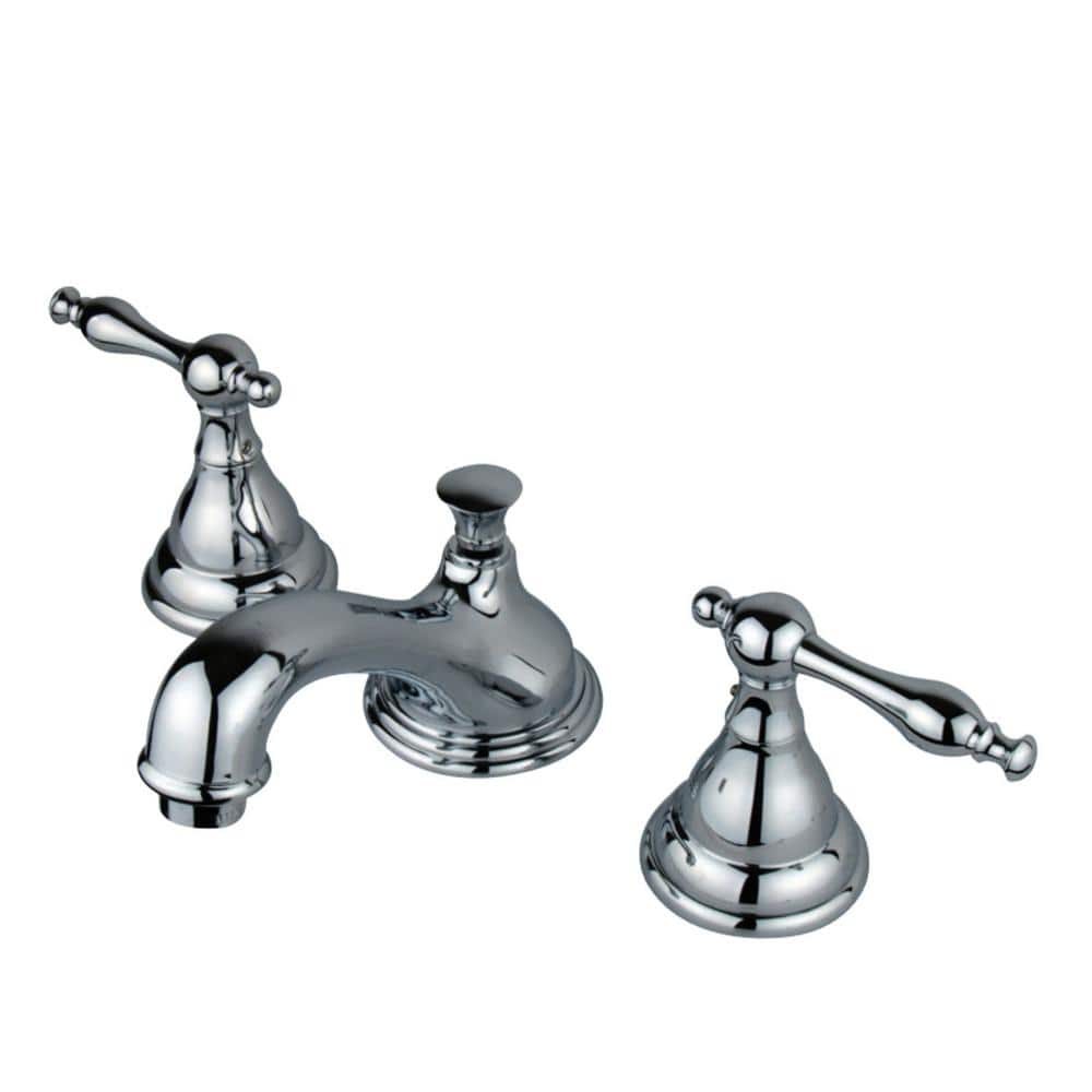 Kingston Brass Traditional 8 In Widespread 2 Handle Bathroom Faucet In Chrome Hks5561nl