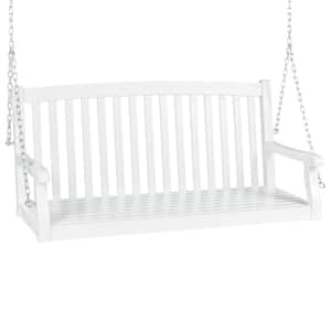 White Wood Porch Swing