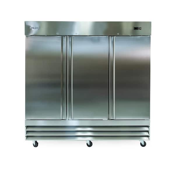 Norpole 72 cu. ft. 3-Door Commercial Upright Freezer in Stainless Steel