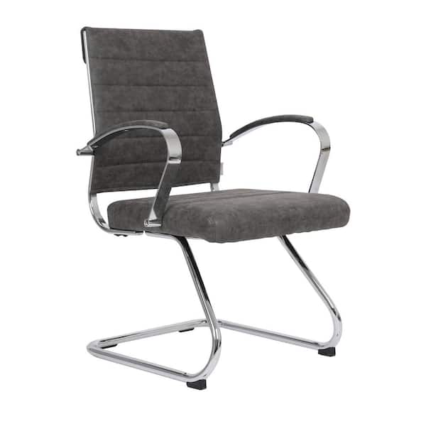 JAYDEN CREATION Taurino Contemporary Black Leather Swivel