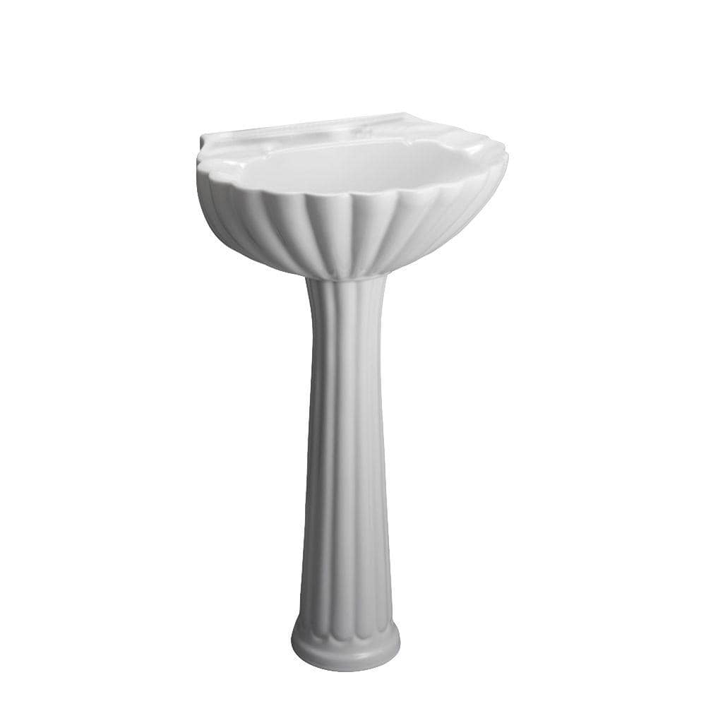 Pegasus Bali 19 in. Pedestal Combo Bathroom Sink for 4 in. Centerset in