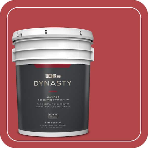 BEHR DYNASTY 5 gal. Home Decorators Collection #HDC-SM14-10 Intrigue Red Flat Exterior Stain-Blocking Paint & Primer
