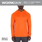 Milwaukee Men's WORKSKIN Orange XL Hooded Sun Shirt M550A-XL - The