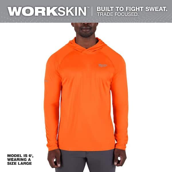 WORKSKIN Hooded Sun Shirt-Orange XL