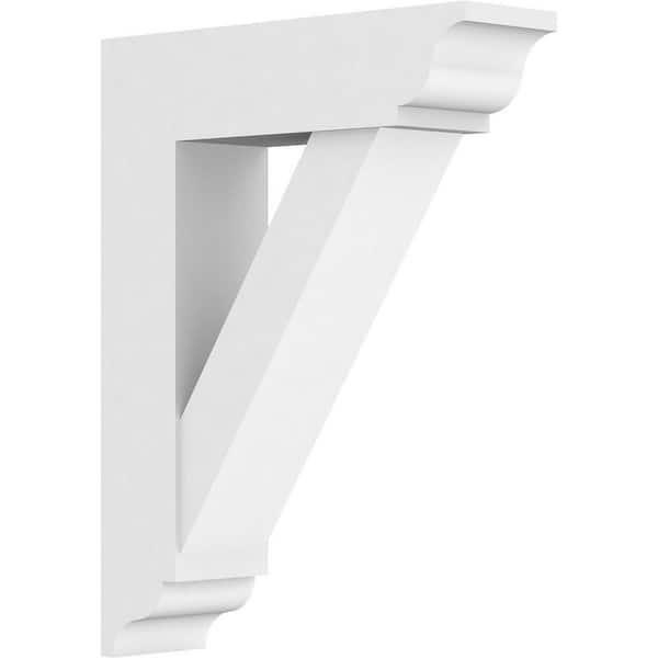Ekena Millwork Standard Traditional 5 in. W x 26 in. H x 20 in. D Signature Urethane Polyurethane Bracket With Traditional Ends