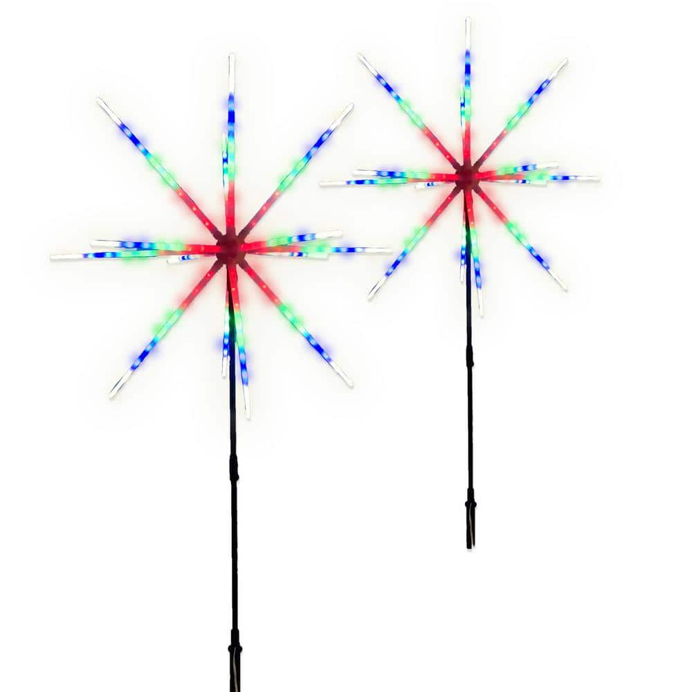 Pacific Accents 22 in. Sparkler LED Multi-Color Garden Light with ...