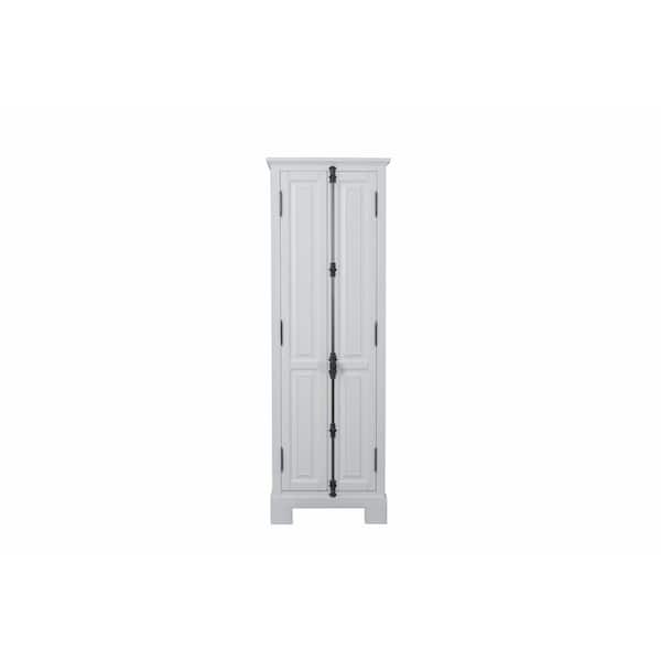 Water Creation Greenwich 24 in. W x 17 in. D x 72 in. H Free Standing Linen Cabinet in Antique White