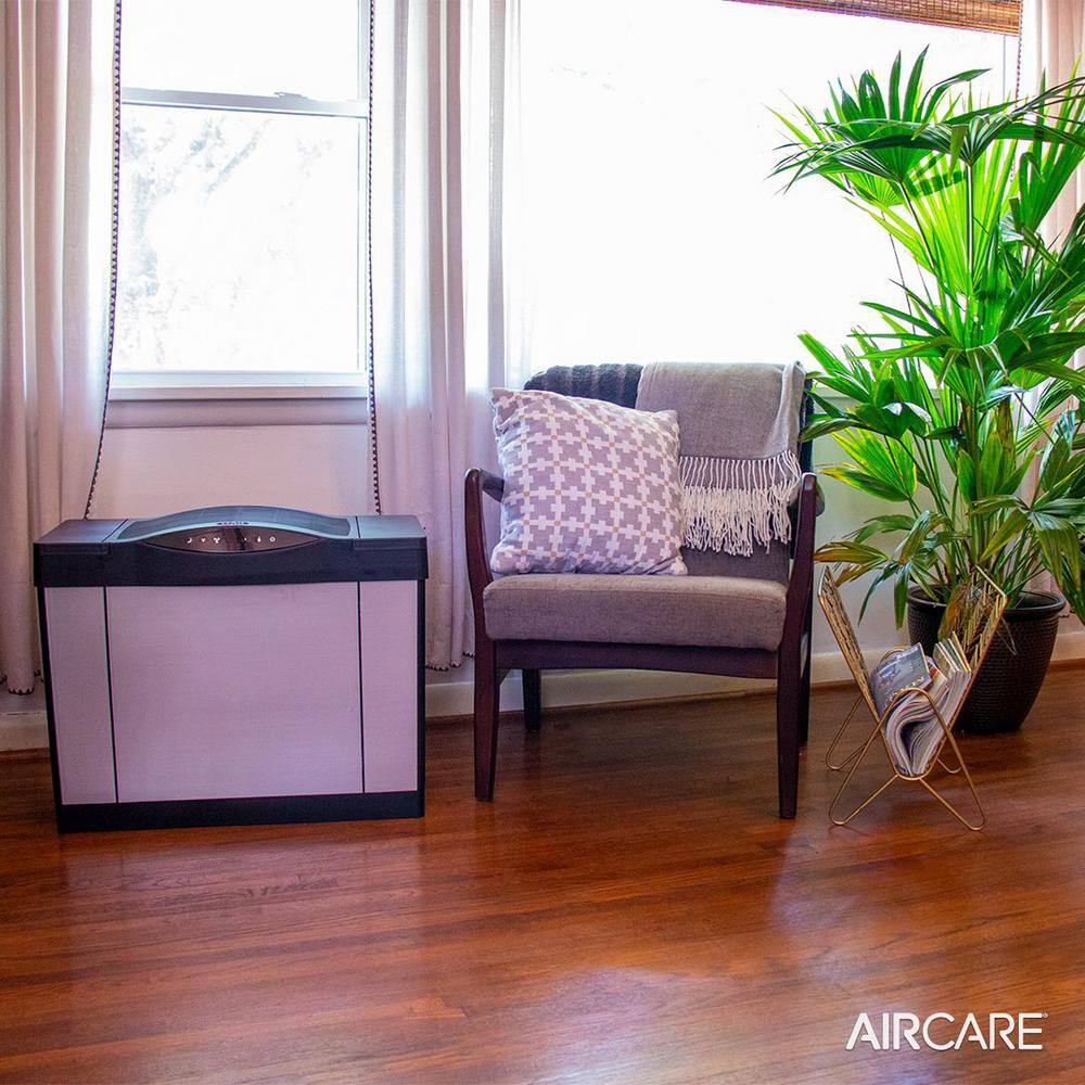 AIRCARE Black and Brushed Nickel Evaporative Humidifier with Digital Controls