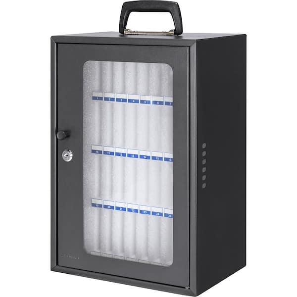36-Capacity Smartphone Lock Box with Key Lock and Carry Handle