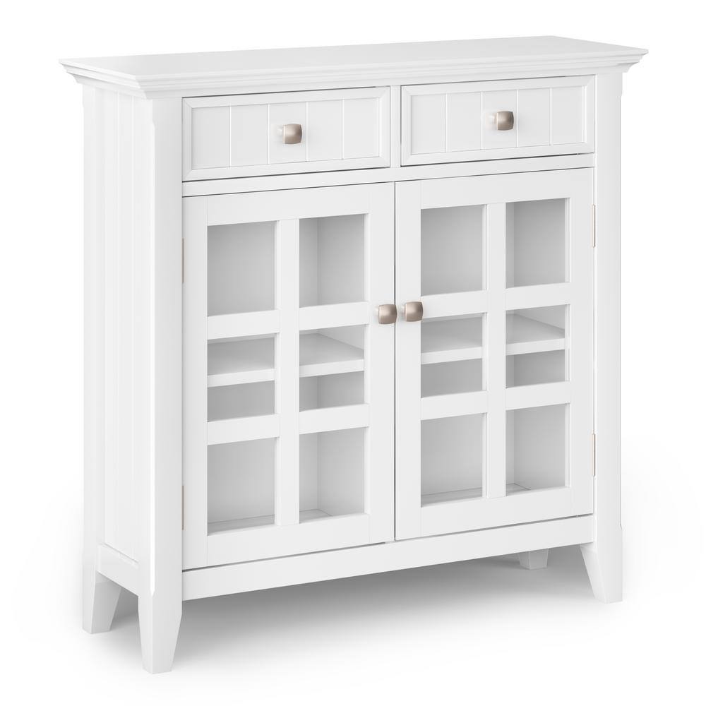 Simpli Home Acadian Solid Wood 36 in. Wide Transitional Entryway