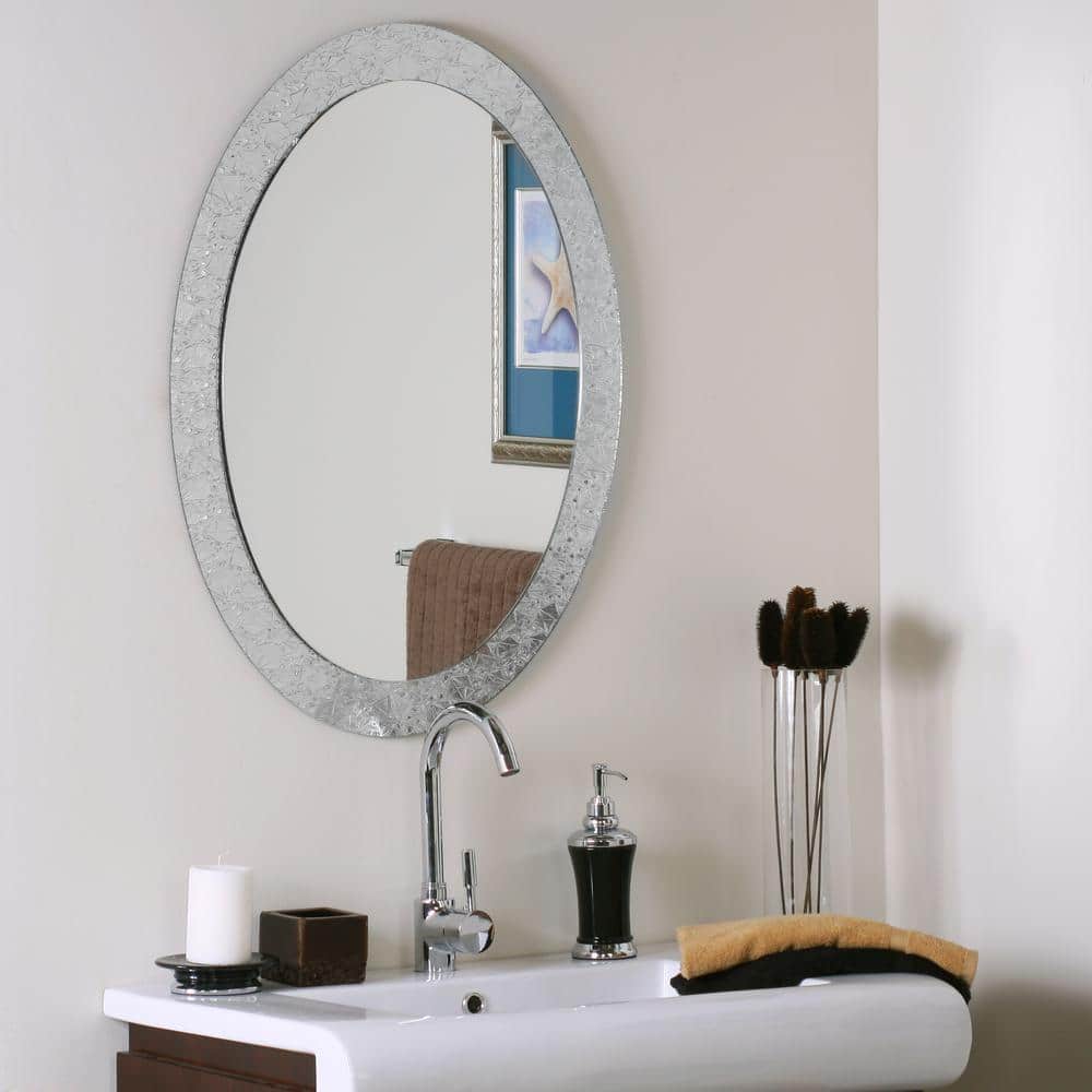 Vanity Mirror 31Hx23Wx.5D Silver Bathroom decorWonderland Mason 