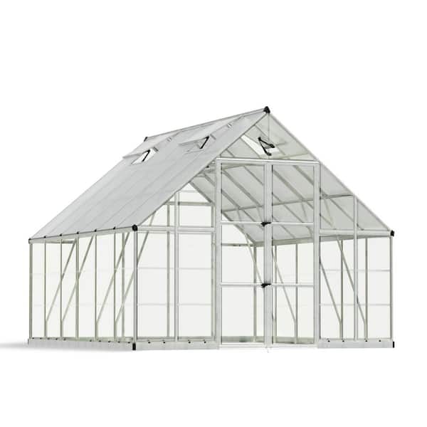 CANOPIA by PALRAM Balance 10 ft. x 12 ft. Hybrid Silver/Clear DIY Greenhouse Kit