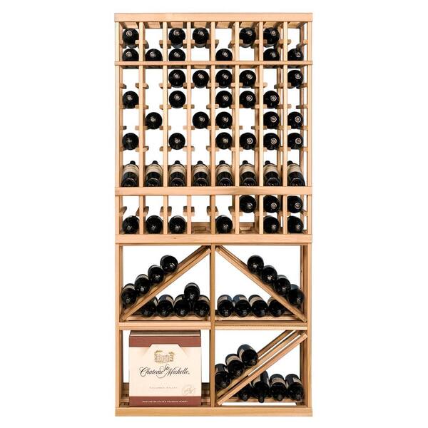 Vinotemp 128-Bottle Pine Floor Wine Rack