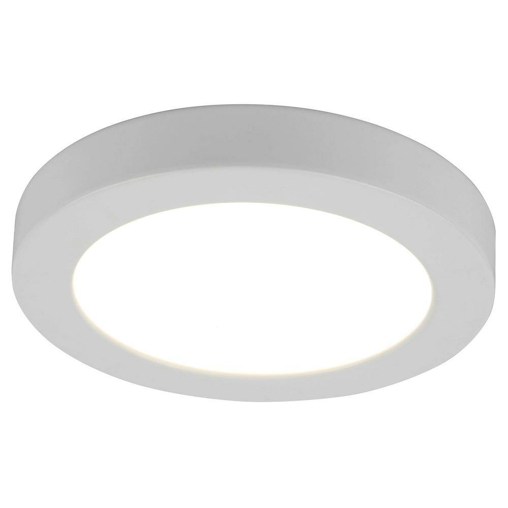 7.2 in. 1-Light White LED Flush Mount