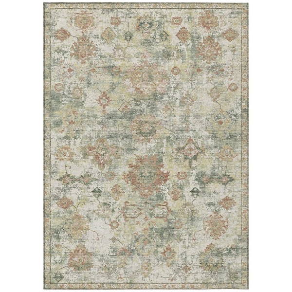 Chantille Machine Washable Indoor/Outdoor Abstract ACN3116 Cream 5 ft. x 7 ft. 6 in. Area Rug