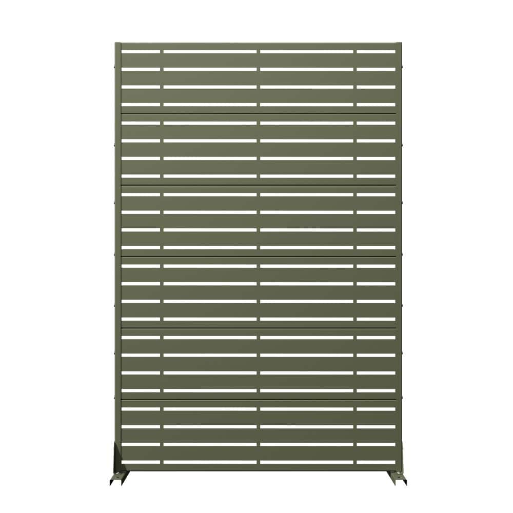 "72"" H x 47"" W Olive Gray Metal Outdoor Privacy Screen, Patio & Balcony Room Divider" price history on PriceWatchPro