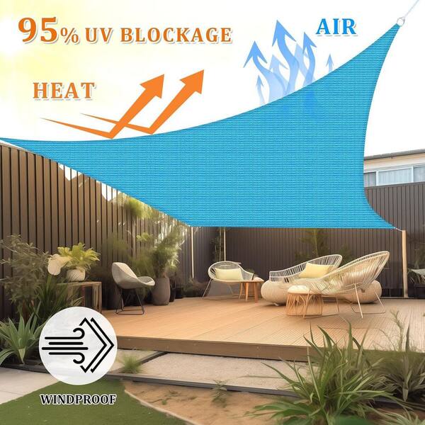 SIAM SHADE/10～The Perfect Collection～ COLOURTREE 28 ft. x 28 ft. 190 GSM Blue Equilateral Triangle