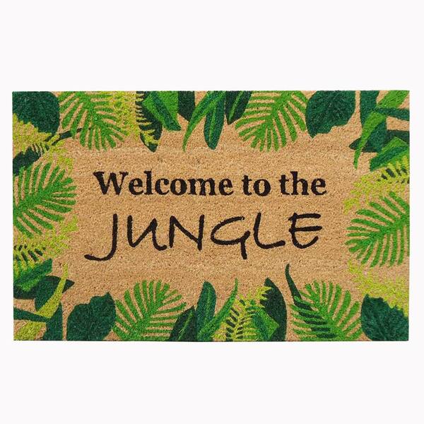 Nedia Home 18 in. x 30 in. Welcome to The Jungle Super Scraper Door Mat