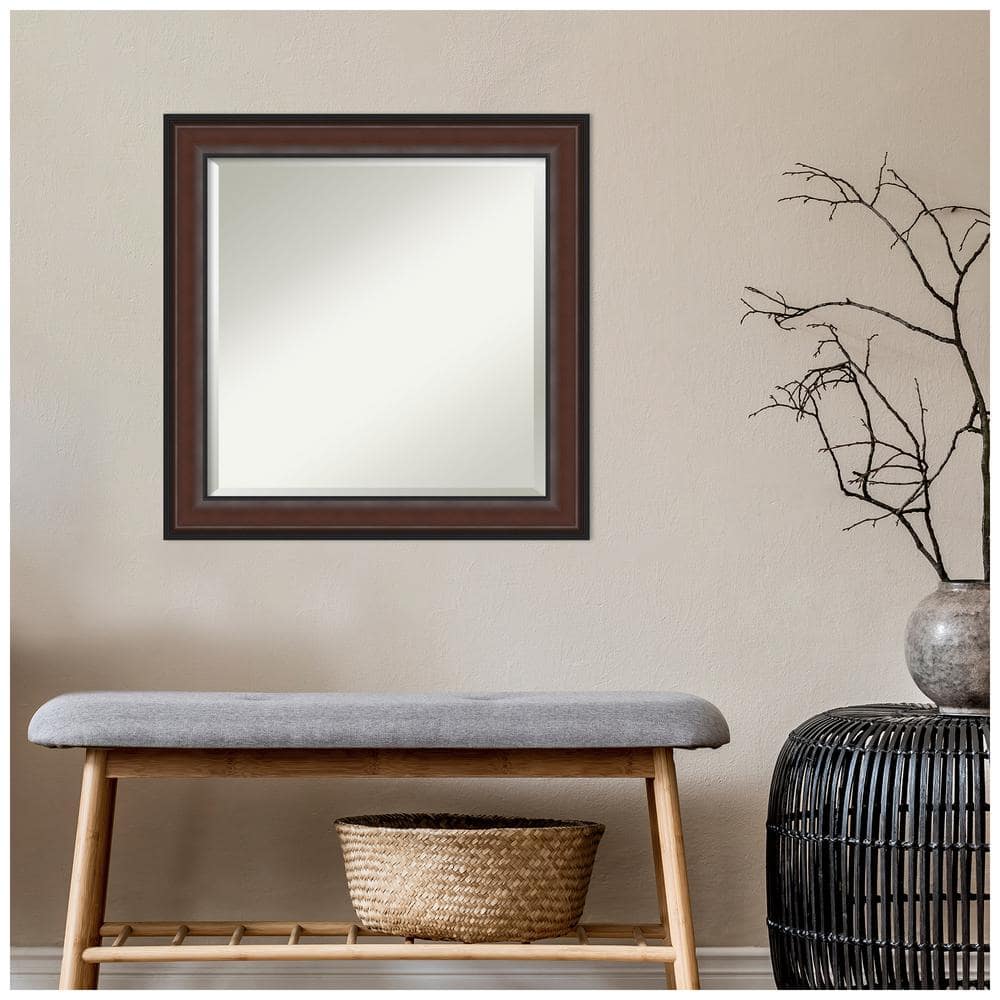 Harvard Walnut Medium Rectangular Framed Bathroom Mirror