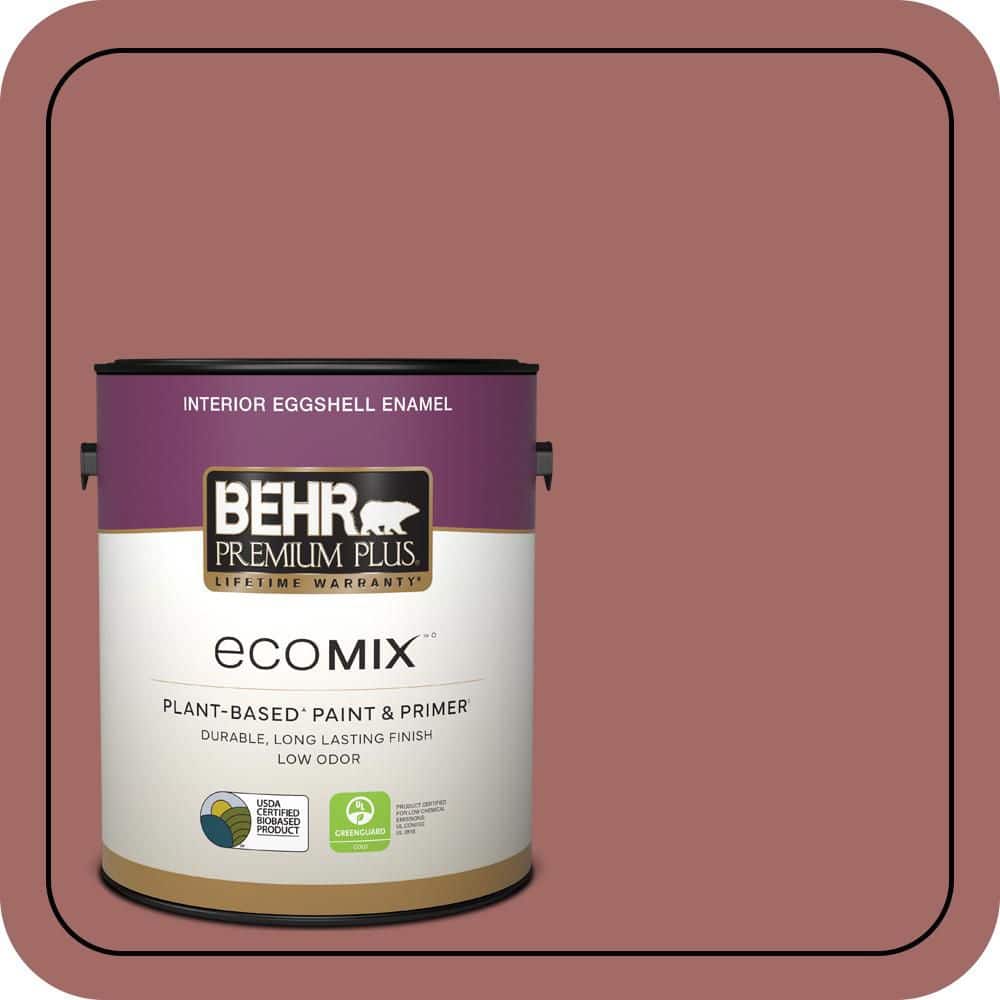 1 gal. #S150-5 Vermilion Eggshell Enamel EcoMix Plant-Based Interior Paint & Primer price history on PriceWatchPro