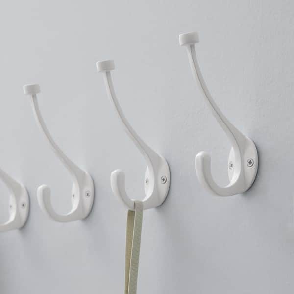 Home Decorators Collection 5-5/8 in. White Pilltop Wall Hooks (6-Pack)  64231 - The Home Depot