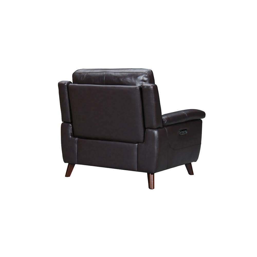 Lizette 40" Brown Leather Power Recliner with USB Port