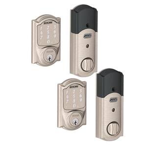 Camelot Satin Nickel Sense Smart Door Lock (2-Pack)