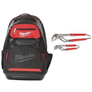 6 in. and 10 in. Jobsite Backpack with Straight-Jaw Pliers Set (2-Piece)