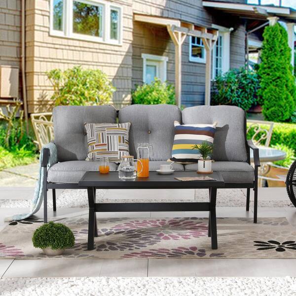 WAKE × Setinn Tour Porch 2P Set sapporo Sudzendf 4-Piece Metal Half-Moon Outdoor Conversation Patio
