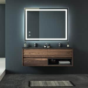 36 in. W x 28 in. H Rectangular Led Frameless Wall Mount Bathroom Vanity Mirror, High Lumen/Waterproof/Anti-fog